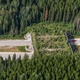 An overpass reconnecting the forest near Banff, Canada.